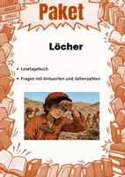 Vorschau - Unterrichtsreihen - Löcher| Unterrichtsmaterial | Deutsch | | Materialpaket Klasse 5-8 | mit Lösungen - Deckblatt