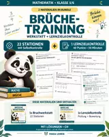 Vorschau - Unterrichtsreihen - Brüche 5/6 – Lernwerkstatt & Lernzielkontrolle - Deckblatt