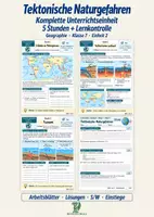 Vorschau - Stundenentwürfe - Tektonische Naturgefahren – komplette Einheit mit Lernkontrolle | Geographie - Deckblatt