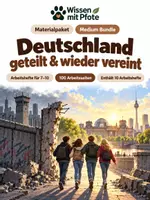 Vorschau - Arbeitsblätter - Deutschland geteilt & wieder vereint – Medium Bundle - Deckblatt