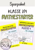 Vorschau - Arbeitsblätter - Sparpaket Mathestarter Klasse 3, Klasse 4 - Deckblatt
