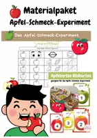 Vorschau - Arbeitsblätter - Materialpaket Apfel-Schmeck-Experiment Arbeitsblatt & Bildkarten - Deckblatt