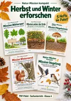 Vorschau - Arbeitsblätter - Herbst und Winter erforschen: 5 Natur-Missionen | Sachunterricht Klasse 4 - Deckblatt