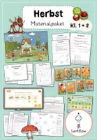 Vorschau - Arbeitsblätter - Herbst, Halloween Bundle Klasse 1 + Klasse 2: Lesen, Hörverstehen, Rätsel, Schreibanlässe - Deckblatt