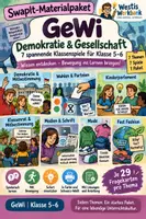 Vorschau - Spiele - 🃏 SwapIt-Materialpaket: Demokratie & Gesellschaft – 7 Klassenspiele | Lernen mit Bewegung | GeWi Klasse 5–6 - Deckblatt