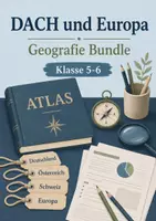 Vorschau - Arbeitsblätter - DACH und Europa Geografie Bundle Klasse 5–6 - Deckblatt