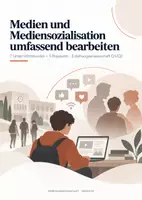 Vorschau - Stundenentwürfe - Medien & Mediensozialisation komplett bearbeiten | 7 Stunden + 5 Klausuren Pädagogik Q1/Q2 - Deckblatt