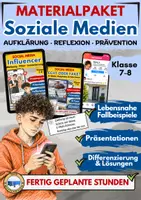 Vorschau - Arbeitsblätter - Soziale Medien Social Media Medienkompetenz – MaterialpakFake News, - Deckblatt
