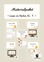Vorschau - Arbeitsblätter - Materialpaket - Lesen im Herbst für Klasse 1 - Deckblatt
