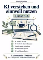 Vorschau - Arbeitsblätter - KI verstehen Materialpaket Klasse 5–6 - Deckblatt