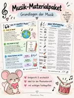 Vorschau - Merkblätter - Musik-Materialpaket 🎼 – Grundlagen der Musik - Deckblatt