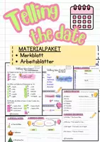 Vorschau - Arbeitsblätter - TELLING THE DATE - Materialpaket - Merkblatt + Übungen - Deckblatt