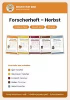 Vorschau - Arbeitsblätter - Sachunterricht Klasse 3/4: Forscherheft – Herbst · 5 Hefte im Paket - Deckblatt