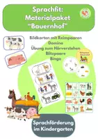 Vorschau - Arbeitsblätter - Sprachfit: Materialpaket "Bauernhof" zur Sprachförderung - Deckblatt