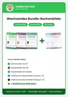 Vorschau - Arbeitsblätter - Mathe Klasse 1/4: Wachsendes Bundle: Rechenbilder - Deckblatt