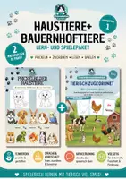 Vorschau - Mal- und Bastelvorlagen - Haustiere & Bauernhoftiere – Prickelbilder + Tier-Zuordnung | Bild – Schatten – Wort - Deckblatt