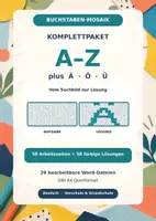Vorschau - Mal- und Bastelvorlagen - Buchstaben Mosaik A bis Z und Umlaute – Komplettpaket - Deckblatt