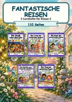 Vorschau - Arbeitsblätter - Fantastische Reisen: 5 Lesehefte und Schreibhefte mit Arbeitsblättern und Lösungen - Deckblatt