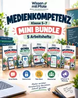 Vorschau - Arbeitsblätter - Materialpaket | Medienkompetenz – Sicher & clever im Netz | Mini Bundle Klasse 5–7 - Deckblatt