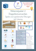 Vorschau - Arbeitsblätter - Doppelkonsontanten - Materialpaket 2 - Klasse 3-5 - Spiele - spielerische Übungen - Deckblatt