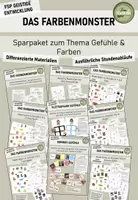 Vorschau - Stundenentwürfe - Komplettpaket "Das Farbenmonster" (Förderschule Geistige Entwicklung) - Deckblatt