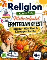 Vorschau - Stundenentwürfe - Erntedank | Erntedankfest | Materialpaket | Hörspur, Hörrätsel & Klanggeschichte | Religion Klasse 1-5 - Deckblatt