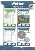 Vorschau - Unterrichtsreihen - Sachunterricht Wetter Grundschule, Materialpaket | + Kunst, Deutsch - Deckblatt