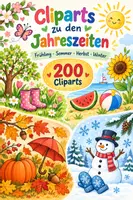 Vorschau - selbst erstellte Cliparts/Grafiken - Materialpaket Cliparts Grundschule - Jahreszeiten (Frühling, Sommer, Herbst, Winter) - Deckblatt