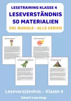 Vorschau - Stundenentwürfe - Lesetraining Klasse 4 – Leseverständnis MEGA Materialpaket 50 Materialien mit Lösungen - Deckblatt