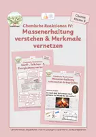 Vorschau - Stundenentwürfe - Chemische Reaktionen IV: Massenerhaltung verstehen & Merkmale vernetzen - Deckblatt