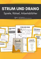 Vorschau - Mal- und Bastelvorlagen - Materialsammlung zur Epoche Sturm und Drang - Deckblatt