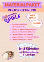 Vorschau - Spiele - Materialpaket | Vektorrechnung | Kooperative Spiele "Ich hab...Wer hat? - Deckblatt