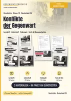 Vorschau - Unterrichtsreihen - Konflikte der Gegenwart – Komplettpaket Geschichte Klasse 10: Lernheft, Foliensatz, Tests | Geschichtsträchtig - Deckblatt