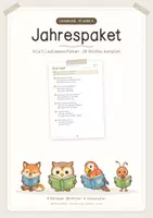 Vorschau - Stundenentwürfe - Materialpaket | Leseband Klasse 4 – Jahrespaket | 5 Lautleseverfahren für 38 Wochen | differenziert in 4 Niveaustufen - Deckblatt