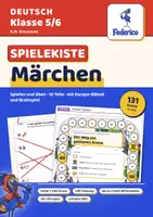 Vorschau - Arbeitsblätter - Märchen-Spielekiste | Klasse 5–6 | 10 Lernspiele zu Märchen und Präteritum | LRS, S/W-Druck - Deckblatt