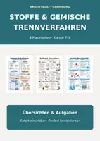Vorschau - Arbeitsblätter - Stoffe, Gemische und Trennverfahren – Chemie-Arbeitsblätter Klasse 7–8 - Deckblatt