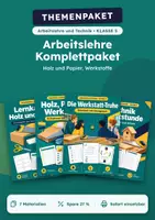 Vorschau - Arbeitsblätter - Holz und Papier, Komplettpaket Arbeitslehre, Klasse 5 - Deckblatt