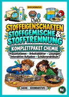 Vorschau - Stundenentwürfe - Stoffeigenschaften, Stoffgemische & Stofftrennung – Komplettpaket Chemie - Deckblatt