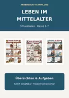 Vorschau - Arbeitsblätter - Mittelalter – Arbeitsblätter zu Rittern, Burgen, Wikingern, Hanse und Kreuzzügen Klasse 6–7 - Deckblatt