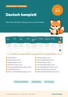 Vorschau - Spiele - Deutsch Klasse 2 bis 4 komplett – großes Paket: Wortarten, Rechtschreibung, Lesen, Schreiben mit Lösungen - Deckblatt