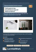 Vorschau - Stundenentwürfe - Zahlungsverzug Mahnung WiSo Sparpaket - Deckblatt
