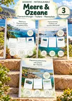 Vorschau - Unterrichtsreihen - Meere & Ozeane – 3 große Lernwerkstätten Geografie & Erdkunde | Meeresströmungen, Golfstrom, Fischerei, Maritime Wirtschaft, Meeresverschmutzung & Meeresschutz | Arbeitsblätter mit Lösungen - Deckblatt