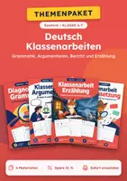 Vorschau - Arbeitsblätter - Grammatik, Klassenarbeiten-Set Deutsch, Klasse 6-7 - Deckblatt