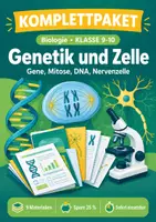 Vorschau - Arbeitsblätter - Genetik und Zellbiologie Klasse 9-10: Gene, Mitose, DNA - Deckblatt
