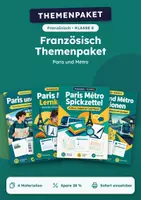 Vorschau - Arbeitsblätter - Paris und Métro, Themenpaket Französisch, Klasse 8 - Deckblatt