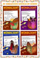Vorschau - Arbeitsblätter - 4x Windlichter Basteln im Herbst - Kunst Materialpaket - Deckblatt