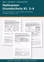 Vorschau - Arbeitsblätter - Halloween Grundschule Kl. 3–4: Kompass, Rätsel, Geschichte - Deckblatt