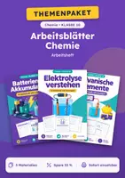 Vorschau - Arbeitsblätter - Arbeitsblätter Chemie, Paket mit 3 Materialien, Klasse 10 - Deckblatt