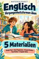 Vorschau - Arbeitsblätter - Englisch – Vergangenheitsformen üben – 5 Materialien - Deckblatt