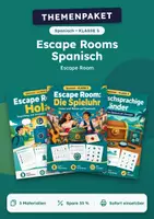 Vorschau - Arbeitsblätter - Escape Rooms Spanisch, Paket mit 3 Materialien, Klasse 5 - Deckblatt